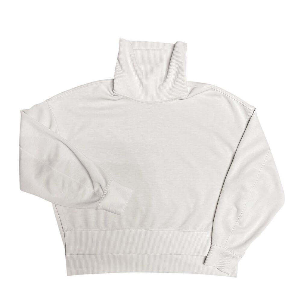 LULULEMON Softstreme Turtleneck Pullover Sweatshirt in White Opal Size 6 W3GDVS